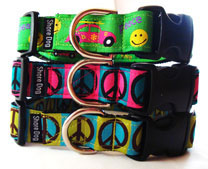 Tropical tie dye Dog Collars